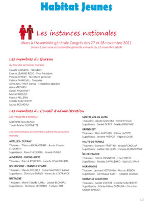 Les instances nationales