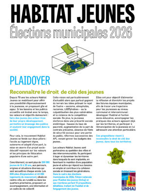 Elections municipales 2026 : plaidoyer de l’Unhaj